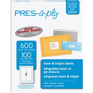 3-1/3"x4" Labels for Laser and Inkjet Printers - Click Image to Close