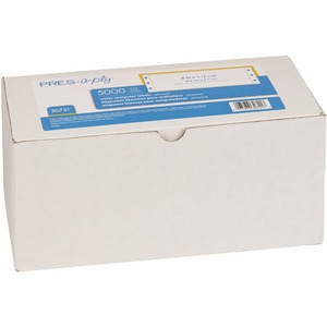 Avery Pres-A-Ply Pin-Fed Computer Label - 4" Width x 1.43" Length - Permanent - 5000 / Box - White