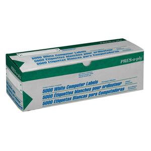 Avery Pres-A-Ply Pin-Fed Computer Label - 3.5" Width x 0.43" Length - Permanent - 5000 / Box - White