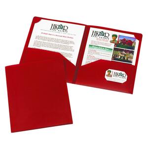 Avery Corner Lock Two-Pocket Folder - 8.5" x 11" - Letter - 10 / Pack - Red