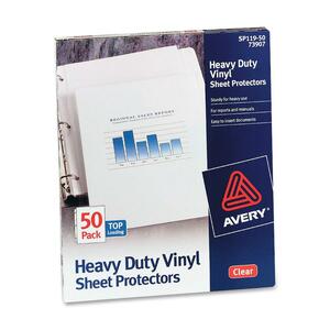 Avery Top Loading Sheet Protector - 50 Sheet Capacity - Letter 8.5" x 11" - Vinyl - 50 / Box - Clear