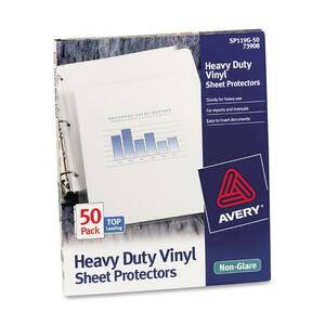 Avery Top Loading Sheet Protector - 50 Sheet Capacity - Letter 8.5" x 11" - Vinyl - 50 / Box - Non-glare