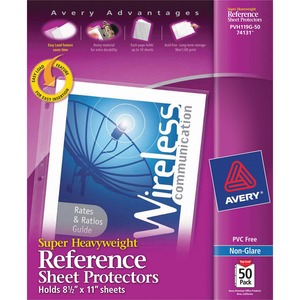 Avery Top Loading Sheet Protector - 10 Sheet Capacity - Letter 8.5" x 11" - Polypropylene - 50 / Box - Clear