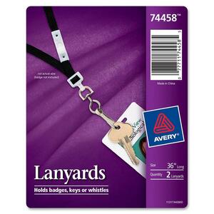 Avery Adjustable Safety Neck Lanyard - Black