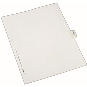 Avery Legal Exhibit Index Divider - Printed O - 8.5" x 11" - 25 / Pack - White Divider
