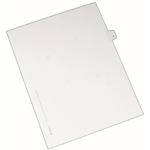 Avery Legal Exhibit Index Divider - 1 x Tab Printed Y - 8.5" x 11" - 25 / Pack - White Divider
