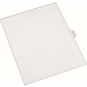 Avery Legal Exhibit Index Divider - 1 x Tab Printed Z - 8.5" x 11" - 25 / Pack - White Divider