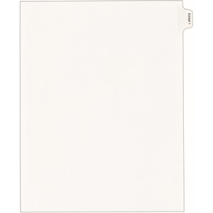Avery Legal Exhibit Numeric Index Divider - 1 x Tab Printed Exhibit 1 - 10 Tab(s)/Set - 8.5" x 11" - 25 / Pack - White Divider - Clear Tab
