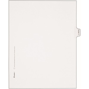 Avery Legal Exhibit Numeric Index Divider - 1 x Tab Printed Exhibit 17 - 10 Tab(s)/Set - 8.5" x 11" - 25 / Pack - White Divider - Clear Tab