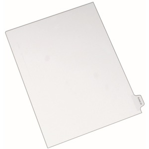 Avery Legal Exhibit Numeric Index Divider - 1 x Tab Printed Exhibit 20 - 10 Tab(s)/Set - 8.5" x 11" - 25 / Pack - White Divider - Clear Tab