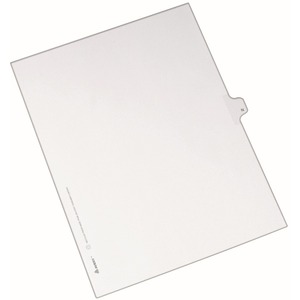 Avery Individual Legal Tab Divider - 1 x Tab Printed N - 8.5" x 11" - 25 / Pack - White Divider - White Tab