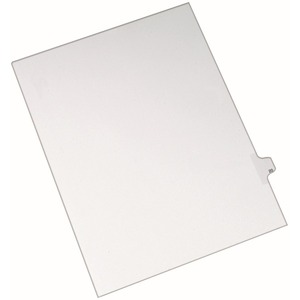Avery Side-Tab Legal Index Divider - 1 x Tab Printed 20 - 8.5" x 11" - 25 / Pack - White Divider - White Tab