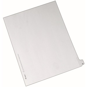 Avery Side-Tab Legal Index Divider - 1 x Tab Printed 26 - 8.5" x 11" - 25 / Pack - White Divider - White Tab