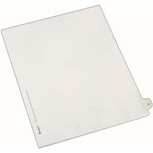 Avery Side-Tab Legal Index Divider - 1 x Tab Printed 27 - 8.5" x 11" - 25 / Pack - White Divider - White Tab
