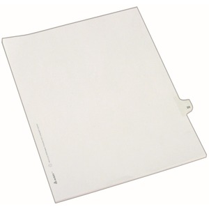 Avery Side-Tab Legal Index Divider - 1 x Tab Printed 33 - 8.5" x 11" - 25 / Pack - White Divider - White Tab