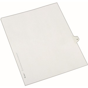Avery Side-Tab Legal Index Divider - 1 x Tab Printed 35 - 8.5" x 11" - 25 / Pack - White Divider - White Tab