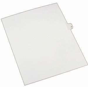 Avery Side-Tab Legal Index Divider - 1 x Tab Printed 36 - 8.5" x 11" - 25 / Pack - White Divider - White Tab