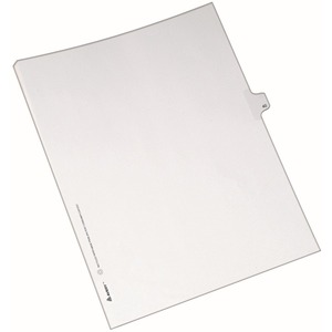 Avery Side-Tab Legal Index Divider - 1 x Tab Printed 40 - 25 Tab(s)/Set - 8.5" x 11" - 25 / Pack - White Divider - White Tab