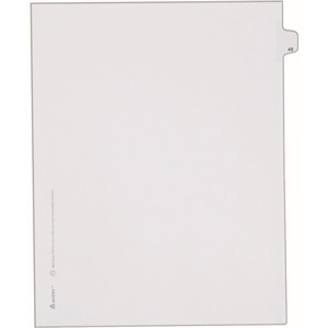 Avery Side-Tab Legal Index Divider - 1 x Tab Printed 48 - 25 Tab(s)/Set - 8.5" x 11" - 25 / Pack - White Tab