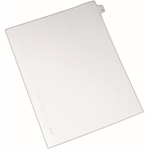 Avery Side-Tab Legal Index Divider - 1 x Tab Printed 49 - 8.5" x 11" - 25 / Pack - White Divider - White Tab