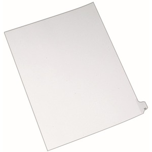 Avery Side-Tab Legal Index Divider - 1 x Tab Printed 50 - 25 Tab(s)/Set - 8.5" x 11" - 25 / Pack - White Divider - White Tab