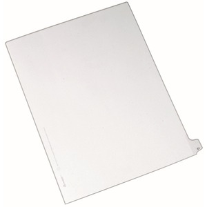 Avery Side-Tab Legal Index Divider - 1 x Tab Printed 51 - 8.5" x 11" - 25 / Pack - White Divider - White Tab