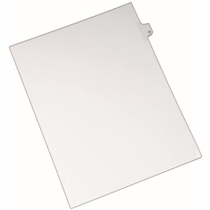 Avery Side-Tab Legal Index Divider - 1 x Tab Printed 55 - 8.5" x 11" - 25 / Pack - White Divider - White Tab