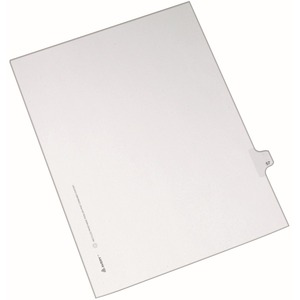 Avery Side-Tab Legal Index Divider - 1 x Tab Printed 57 - 8.5" x 11" - 25 / Pack - White Divider - White Tab