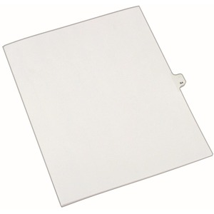 Avery Side-Tab Legal Index Divider - 1 x Tab Printed 64 - 8.5" x 11" - 25 / Pack - White Divider - White Tab