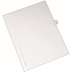 Avery Side-Tab Legal Index Divider - 1 x Tab Printed 65 - 8.5" x 11" - 25 / Pack - White Divider - White Tab