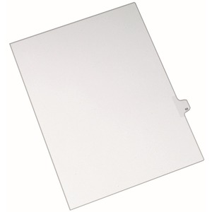 Avery Side-Tab Legal Index Divider - 1 x Tab Printed 68 - 8.5" x 11" - 25 / Pack - White Divider - White Tab