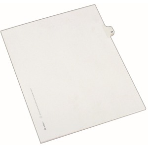 Avery Side-Tab Legal Index Divider - 1 x Tab Printed 69 - 8.5" x 11" - 25 / Pack - White Divider - White Tab