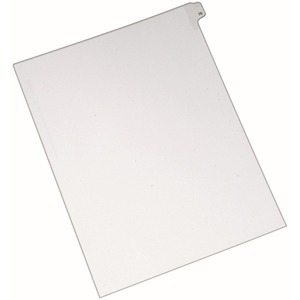 Avery Side-Tab Legal Index Divider - 1 x Tab Printed 76 - 8.5" x 11" - 25 / Pack - White Divider - White Tab