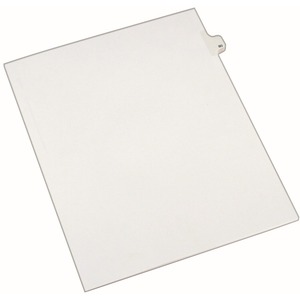 Avery Side-Tab Legal Index Divider - 1 x Tab Printed 80 - 8.5" x 11" - 25 / Pack - White Divider - White Tab