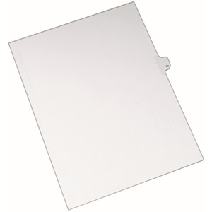 Avery Side-Tab Legal Index Divider - 1 x Tab Printed 86 - 8.5" x 11" - 25 / Pack - White Divider - White Tab