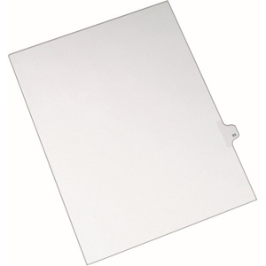 Avery Side-Tab Legal Index Divider - 1 x Tab Printed 93 - 8.5" x 11" - 25 / Pack - White Divider - White Tab