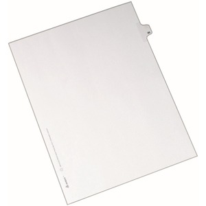 Avery Side-Tab Legal Index Divider - Printed 96 - 8.5" x 11" - 25 / Pack - White Divider - White Tab