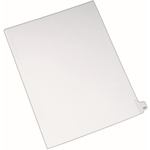 Avery Side-Tab Legal Index Divider - 1 x Tab Printed 100 - 8.5" x 11" - 25 / Pack - White Divider - White Tab