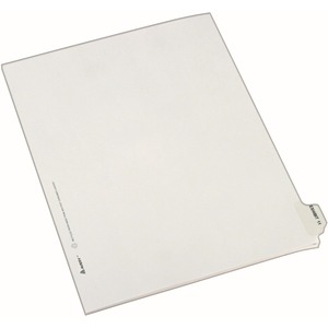 Avery Individual Side Tab Legal Exhibit Dividers - 1 x Tab Printed Exhibit 11 - 25 Tab(s)/Set - 8.5" x 11" - 25 / Pack - White Divider