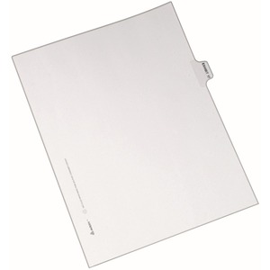 Avery Individual Side Tab Legal Exhibit Dividers - Printed Exhibit 17 - 8.5" x 11" - 25 / Pack - White Divider