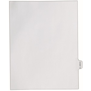 Avery Individual Side Tab Legal Exhibit Dividers - 1 x Tab Printed Exhibit 18 - 8.5" x 11" - 25 / Pack - White Divider