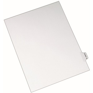 Avery Individual Side Tab Legal Exhibit Dividers - 1 x Tab Printed Exhibit 19 - 8.5" x 11" - 25 / Pack - White Divider