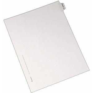 Avery Individual Side Tab Legal Exhibit Dividers - 1 x Tab Printed Exhibit 20 - 8.5" x 11" - 25 / Pack - White Divider