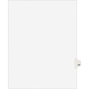 Avery Individual Side Tab Legal Exhibit Dividers - 145 x Divider - 1 x Tab Printed - 8.5" x 11" - 25 / Pack - White Divider