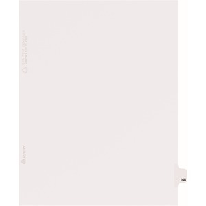 Avery Individual Side Tab Legal Exhibit Dividers - 1 x Tab Printed Exhibit 148 - 8.5" x 11" - 25 / Pack - White Divider