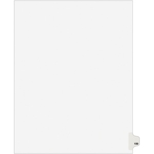 Avery Individual Side Tab Legal Exhibit Dividers - 1 x Tab Printed Exhibit 150 - 8.5" x 11" - 25 / Pack - White Divider
