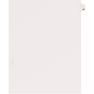 Avery Individual Side Tab Legal Exhibit Dividers - 1 x Tab Printed Exhibit 151 - 8.5" x 11" - 25 / Pack - White Divider