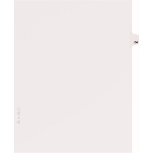 Avery Individual Side Tab Legal Exhibit Dividers - 1 x Tab Printed Exhibit 156 - 8.5" x 11" - 25 / Pack - White Divider