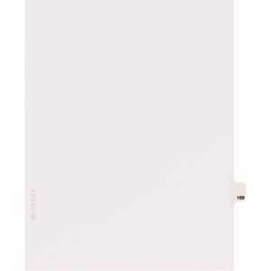 Avery Individual Side Tab Legal Exhibit Dividers - 1 x Tab Printed Exhibit 169 - 8.5" x 11" - 25 / Pack - White Divider