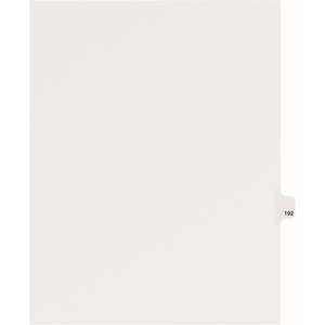Avery Individual Side Tab Legal Exhibit Dividers - 1 x Tab Printed Exhibit 192 - 8.5" x 11" - 25 / Pack - White Divider